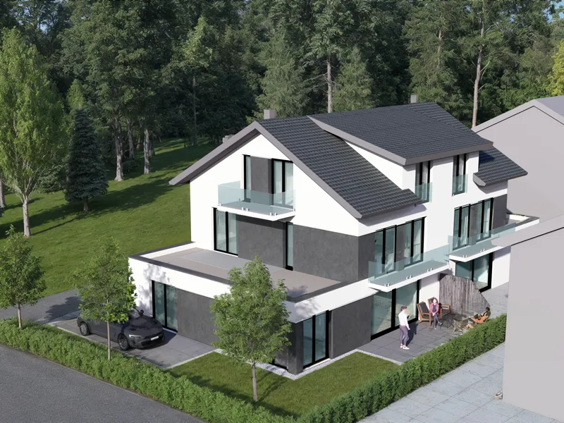 Neubau eines Doppelhauses in Happing, Rosenheim